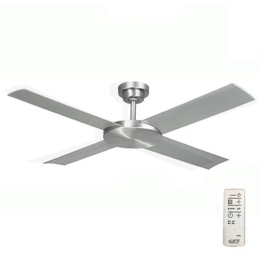 Revolution 2 Ceiling Fan with Remote by Hunter Pacific – Brushed Aluminium 52″
