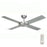 Revolution 2 Ceiling Fan with Remote by Hunter Pacific – Brushed Aluminium 52″