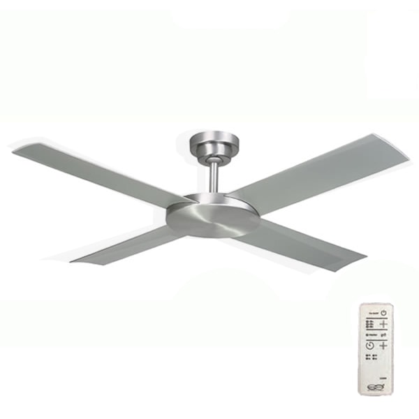 Revolution 2 Ceiling Fan with Remote by Hunter Pacific – Brushed Aluminium 52″