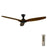 Trident DC Ceiling Fan High Airflow – Black with Dark Walnut Blades 70″