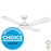 Urban 2 DC Ceiling Fan with Remote by Fanco – White 52″